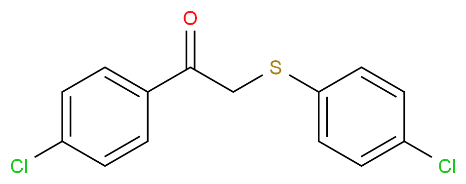 1-(4-Chlorophenyl)-2-[(4-chlorophenyl)sulfanyl]-1-ethanone_分子结构_CAS_33046-50-3)