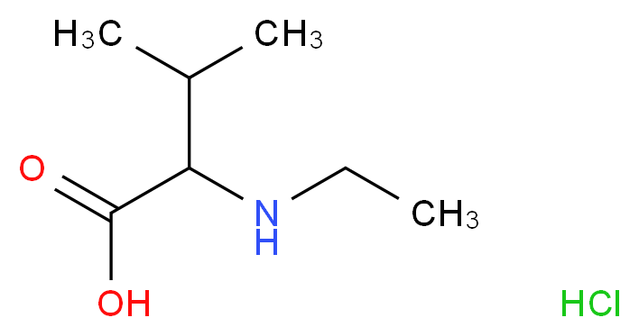2-(ethylamino)-3-methylbutanoic acid hydrochloride_分子结构_CAS_)
