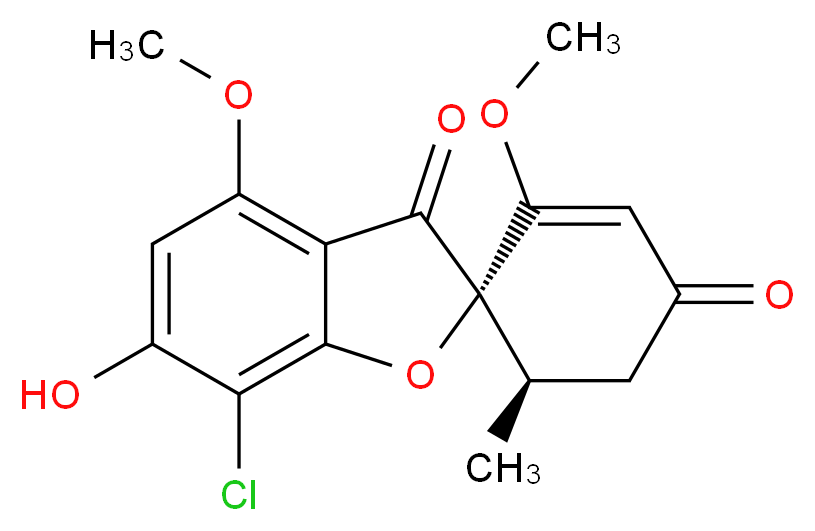 6-O-Demethyl Griseofulvin _分子结构_CAS_20168-88-1)