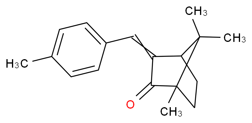 3-(4-甲基苯亚甲基)-樟脑_分子结构_CAS_36861-47-9)