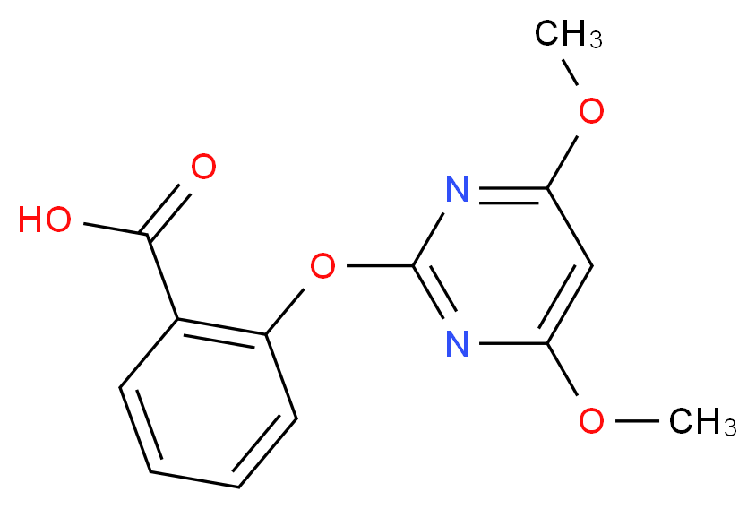 2-[(4,6-dimethoxypyrimidin-2-yl)oxy]benzoic acid_分子结构_CAS_110284-78-1