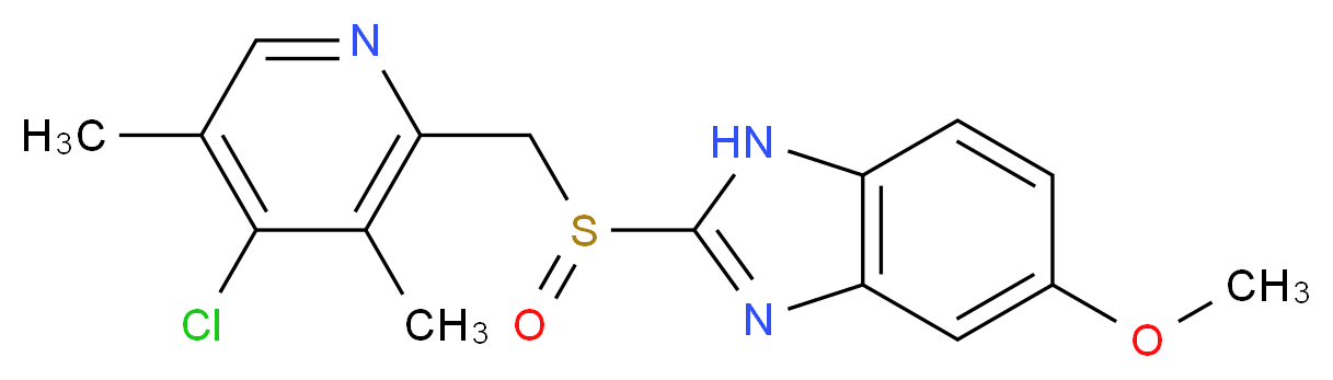 2-[(4-chloro-3,5-dimethylpyridin-2-yl)methanesulfinyl]-5-methoxy-1H-1,3-benzodiazole_分子结构_CAS_863029-89-4