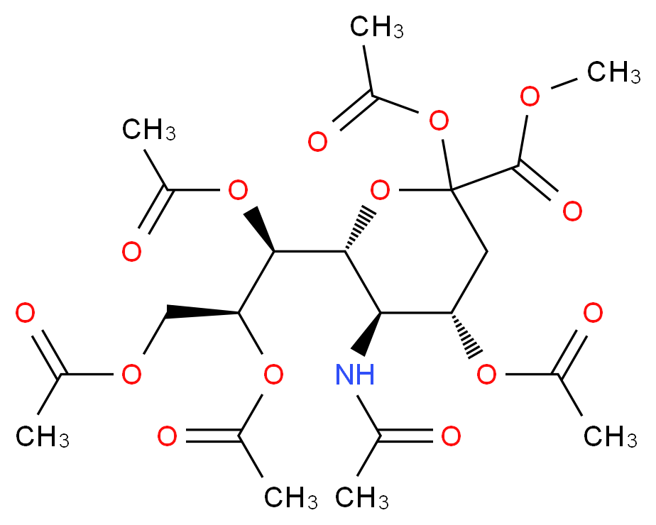N-Acetylneuraminic Acid Methyl Ester 2,4,7,8,9-Pentaacetate_分子结构_CAS_73208-82-9)