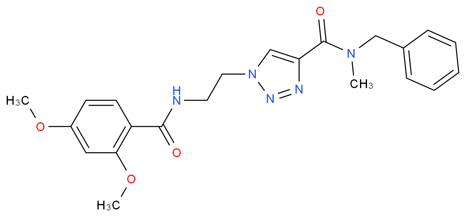 N-benzyl-1-{2-[(2,4-dimethoxybenzoyl)amino]ethyl}-N-methyl-1H-1,2,3-triazole-4-carboxamide_分子结构_CAS_)