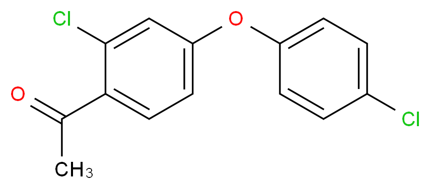 1-[2-chloro-4-(4-chlorophenoxy)phenyl]ethan-1-one_分子结构_CAS_119851-28-4)