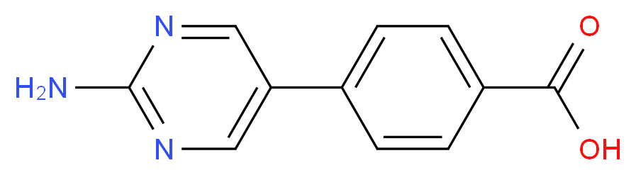 4-(2-Aminopyrimidin-5-yl)benzoic acid_分子结构_CAS_222987-21-5)
