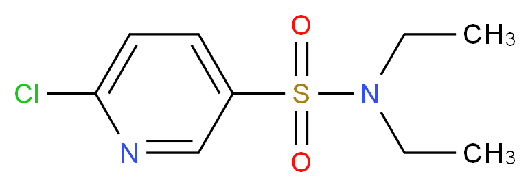 6-chloro-N,N-diethylpyridine-3-sulfonamide_分子结构_CAS_54864-87-8