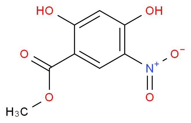 methyl 2,4-dihydroxy-5-nitrobenzoate_分子结构_CAS_271261-71-3