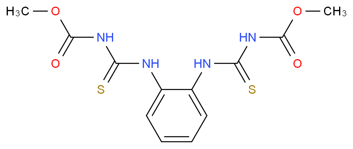 methyl N-{[2-({[(methoxycarbonyl)amino]methanethioyl}amino)phenyl]carbamothioyl}carbamate_分子结构_CAS_23564-05-8