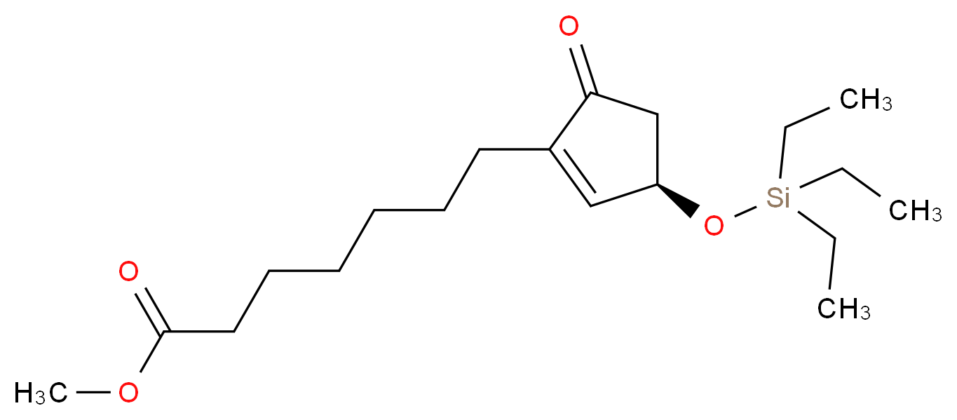 (3R)-5-Oxo-3-[(triethylsilyl)oxy]-1-cyclopentene-1-heptanoic Acid Methyl Ester_分子结构_CAS_118456-54-5)