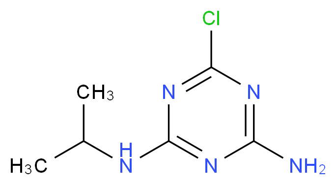 2-Amino-4-isopropylamino-6-chlorotriazine_分子结构_CAS_6190-65-4)