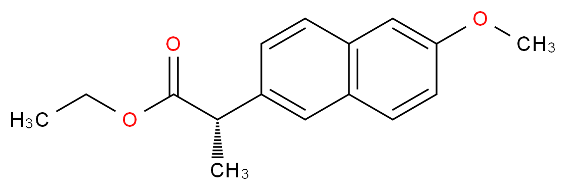 ethyl (2S)-2-(6-methoxynaphthalen-2-yl)propanoate_分子结构_CAS_31220-35-6