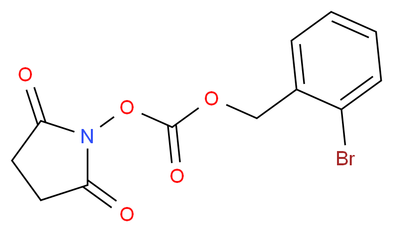 2-溴苄基-N-琥珀酰亚胺基碳酸酯_分子结构_CAS_128611-93-8)