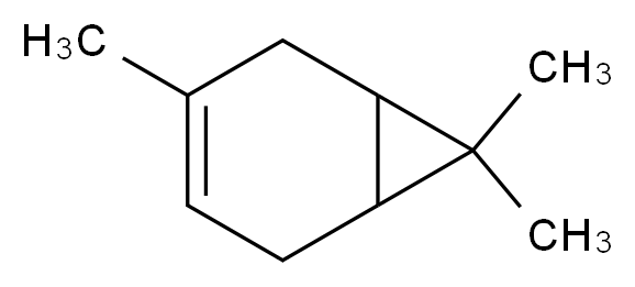 3,7,7-trimethylbicyclo[4.1.0]hept-3-ene_分子结构_CAS_13466-78-9