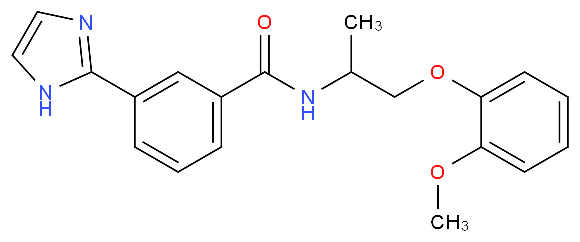 3-(1H-imidazol-2-yl)-N-[2-(2-methoxyphenoxy)-1-methylethyl]benzamide_分子结构_CAS_)