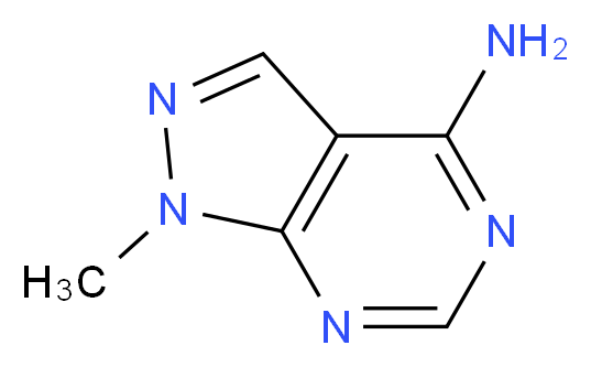 1-methyl-1H-pyrazolo[3,4-d]pyrimidin-4-amine_分子结构_CAS_5334-99-6