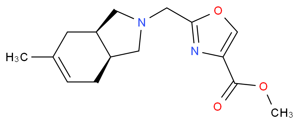 methyl 2-{[(3aR*,7aS*)-5-methyl-1,3,3a,4,7,7a-hexahydro-2H-isoindol-2-yl]methyl}-1,3-oxazole-4-carboxylate_分子结构_CAS_)