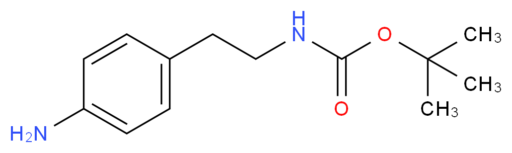 tert-butyl N-[2-(4-aminophenyl)ethyl]carbamate_分子结构_CAS_94838-59-2