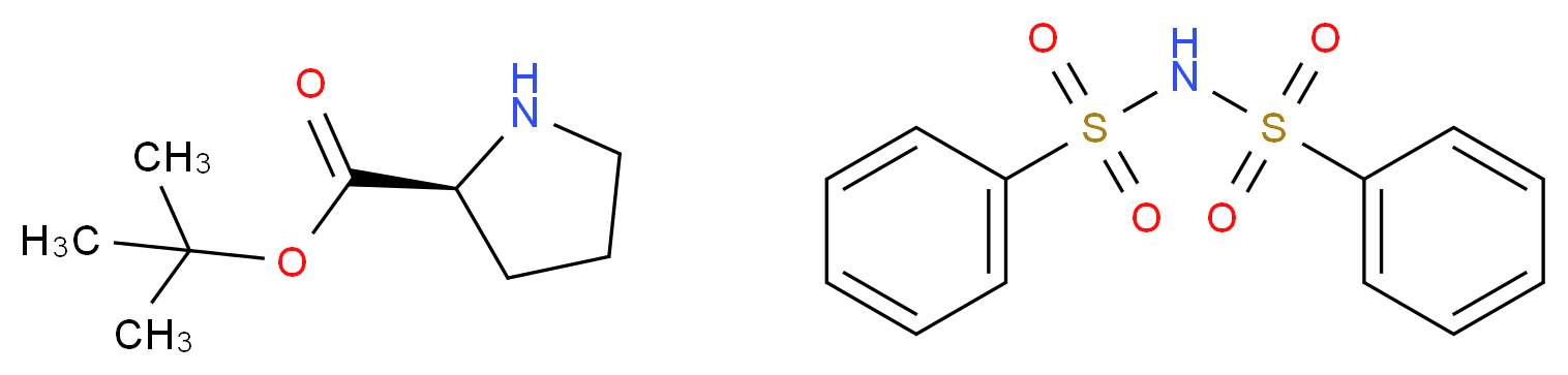 L-Proline tert-butyl ester dibenzenesulfonimide salt_分子结构_CAS_83283-35-6)
