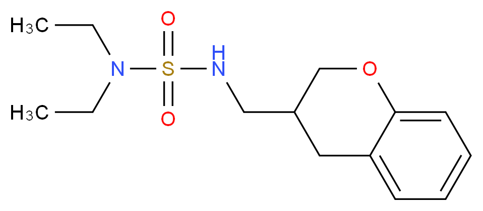 N'-(3,4-dihydro-2H-chromen-3-ylmethyl)-N,N-diethylsulfamide_分子结构_CAS_)
