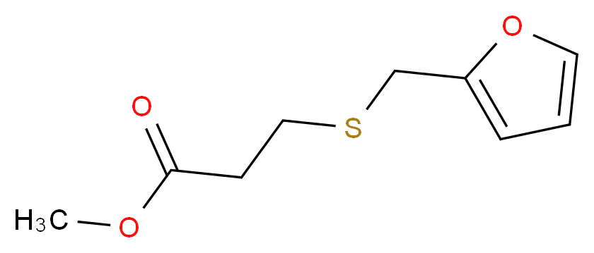 methyl 3-[(furan-2-ylmethyl)sulfanyl]propanoate_分子结构_CAS_94278-26-9