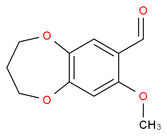 8-methoxy-3,4-dihydro-2H-1,5-benzodioxepine-7-carbaldehyde_分子结构_CAS_919016-99-2