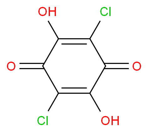2,5-dichloro-3,6-dihydroxycyclohexa-2,5-diene-1,4-dione_分子结构_CAS_87-88-7