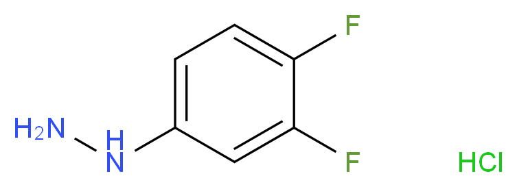 (3,4-difluorophenyl)hydrazine hydrochloride_分子结构_CAS_40594-37-4