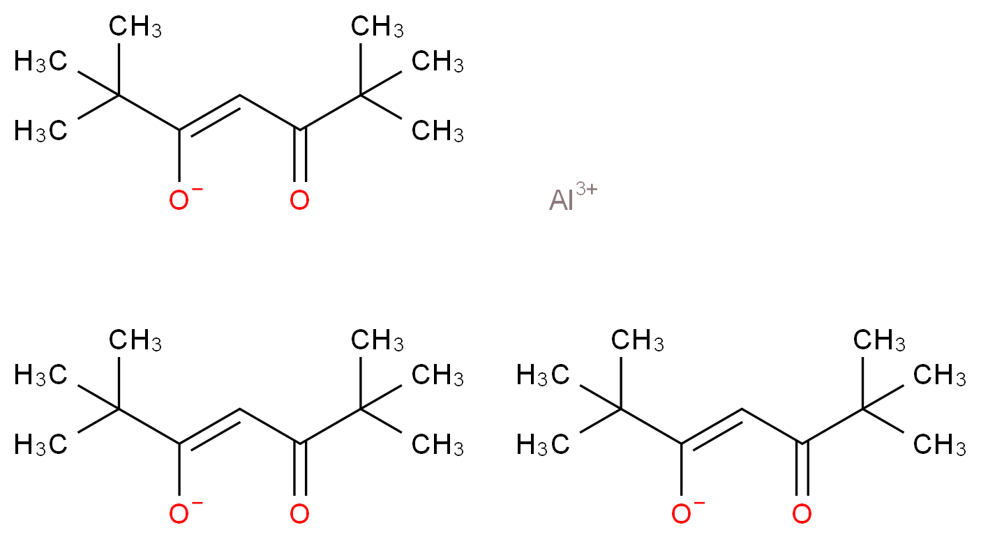 aluminium(3+) ion tris((3Z)-2,2,6,6-tetramethyl-5-oxohept-3-en-3-olate)_分子结构_CAS_14319-08-5