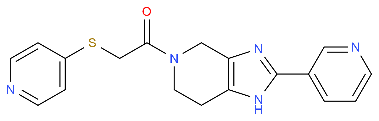 2-pyridin-3-yl-5-[(pyridin-4-ylthio)acetyl]-4,5,6,7-tetrahydro-1H-imidazo[4,5-c]pyridine_分子结构_CAS_)
