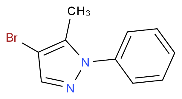 4-bromo-5-methyl-1-phenyl-1H-pyrazole_分子结构_CAS_50877-44-6