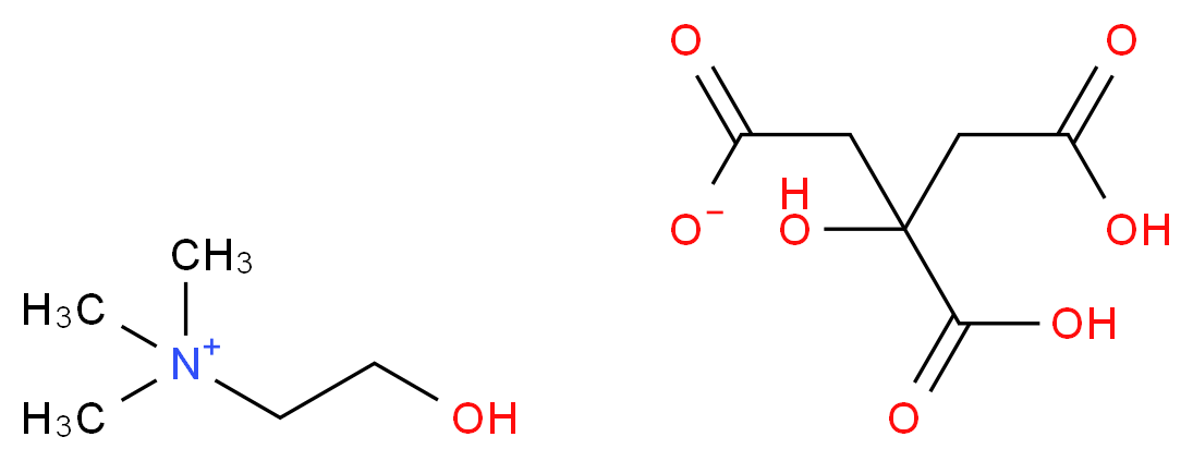 CHOLINE DIHYDROGEN CITRATE_分子结构_CAS_77-91-8)