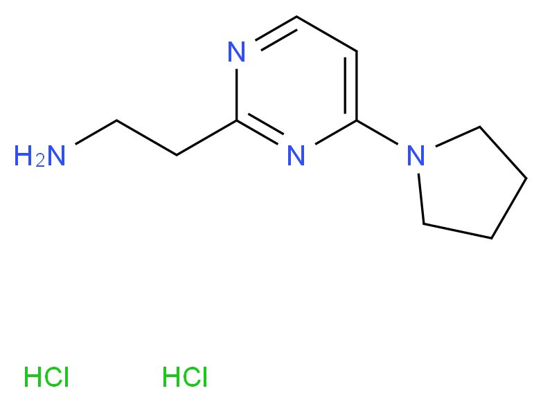 2-(4-(pyrrolidin-1-yl)pyrimidin-2-yl)ethanamine dihydrochloride_分子结构_CAS_1196145-83-1)