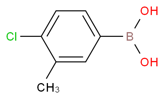 4-Chloro-3-methylphenylboronic acid_分子结构_CAS_161950-10-3)