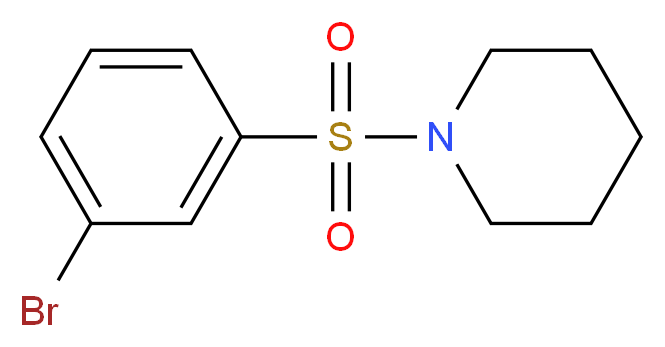 1-(3-bromobenzenesulfonyl)piperidine_分子结构_CAS_871269-12-4