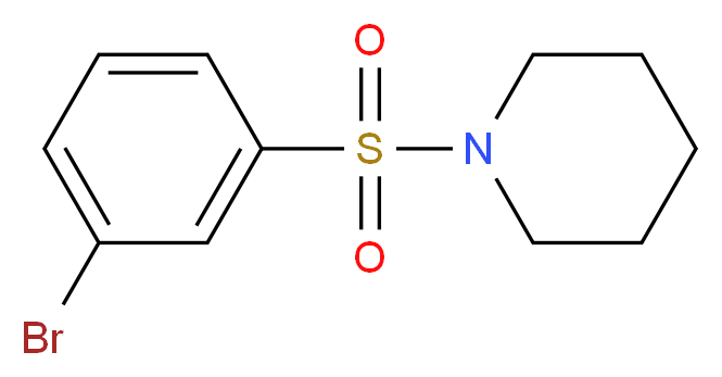 1-(3-Bromophenylsulfonyl)piperidine_分子结构_CAS_871269-12-4)