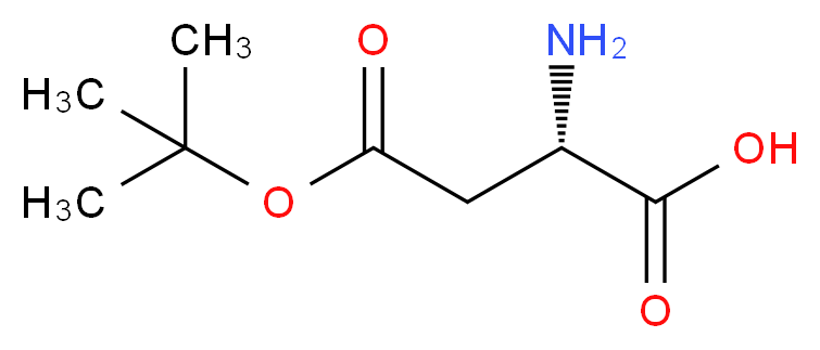 (2S)-2-amino-4-(tert-butoxy)-4-oxobutanoic acid_分子结构_CAS_3057-74-7