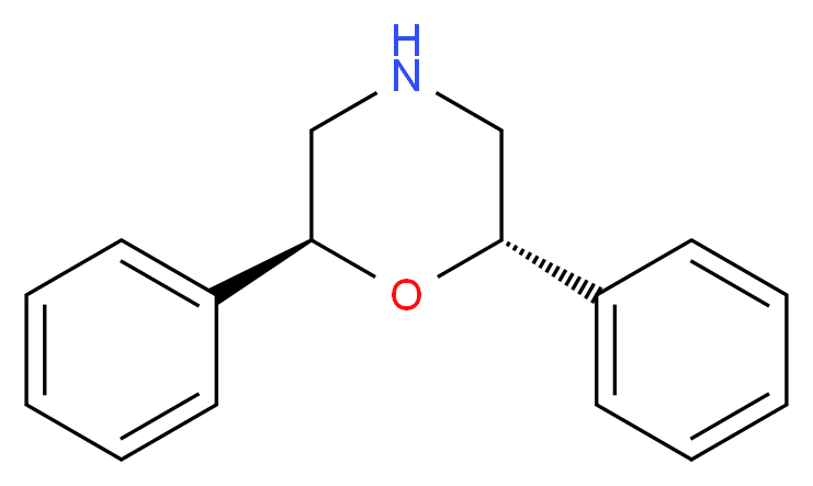 (2S,6S)-2,6-diphenylmorpholine_分子结构_CAS_1186384-50-8