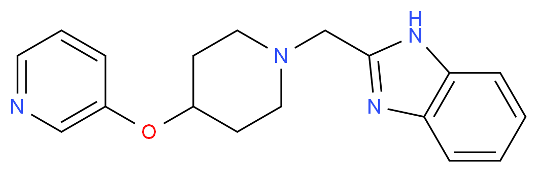 2-{[4-(pyridin-3-yloxy)piperidin-1-yl]methyl}-1H-benzimidazole_分子结构_CAS_)