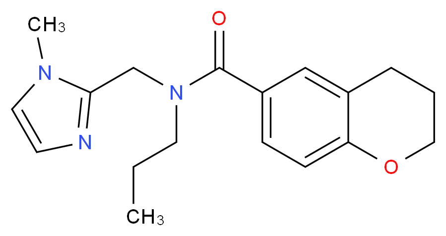 N-[(1-methyl-1H-imidazol-2-yl)methyl]-N-propylchromane-6-carboxamide_分子结构_CAS_)