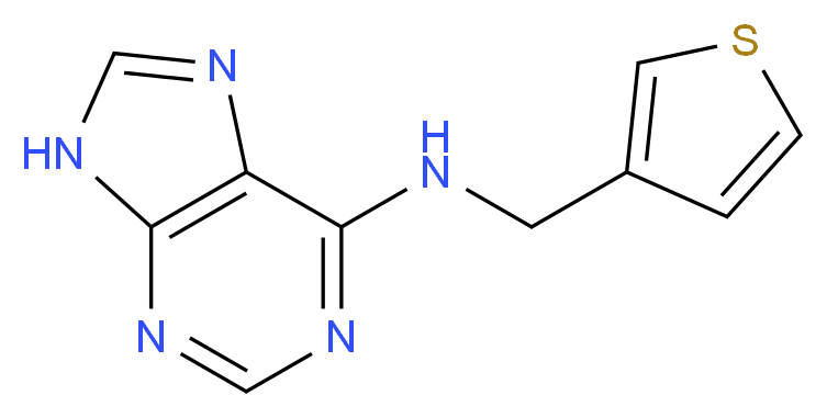 N-(3-thienylmethyl)-9H-purin-6-amine_分子结构_CAS_)