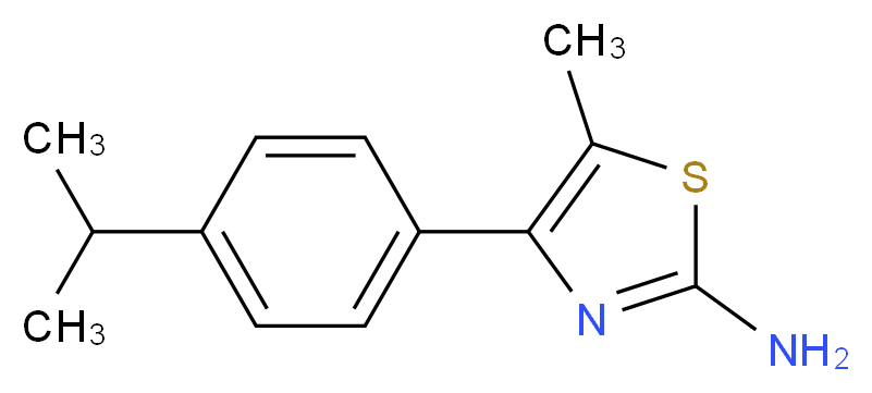 5-methyl-4-[4-(propan-2-yl)phenyl]-1,3-thiazol-2-amine_分子结构_CAS_438218-20-3