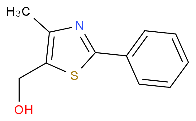 (4-methyl-2-phenyl-1,3-thiazol-5-yl)methanol_分子结构_CAS_61291-91-6