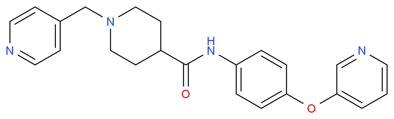1-(4-pyridinylmethyl)-N-[4-(3-pyridinyloxy)phenyl]-4-piperidinecarboxamide_分子结构_CAS_)