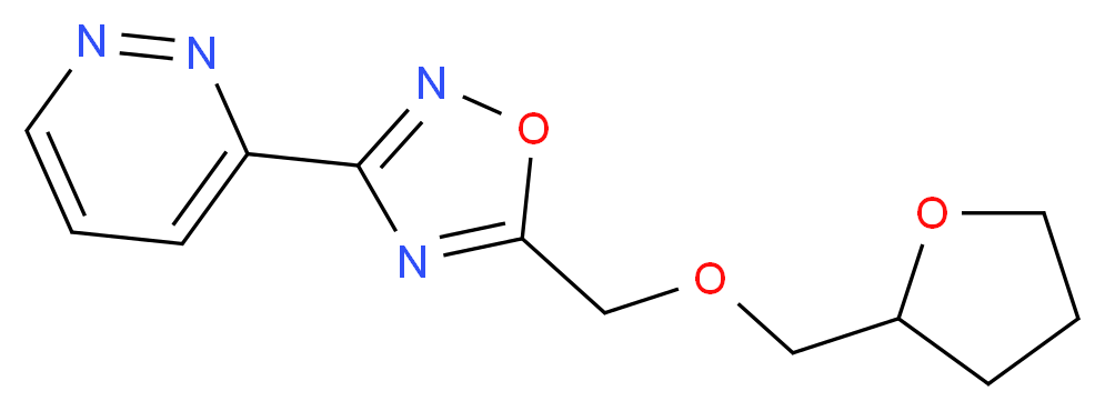 3-{5-[(tetrahydro-2-furanylmethoxy)methyl]-1,2,4-oxadiazol-3-yl}pyridazine_分子结构_CAS_)