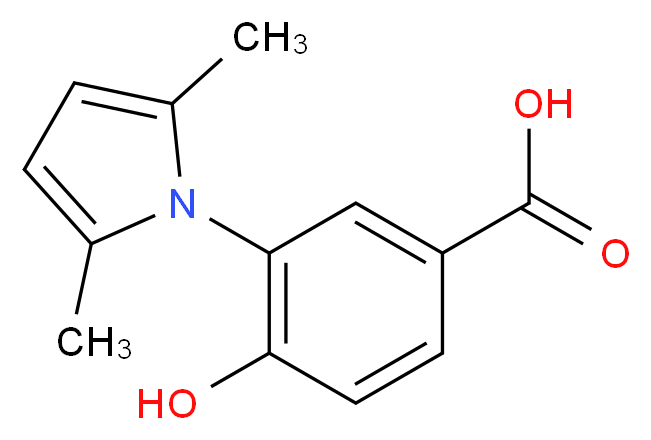 3-(2,5-dimethyl-1H-pyrrol-1-yl)-4-hydroxybenzoic acid_分子结构_CAS_340315-24-4)