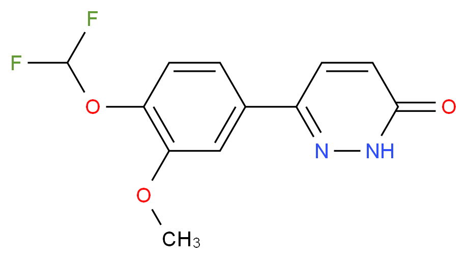 6-(4-Difluoromethoxy-3-Methoxy-Phenyl)-2h-Pyridazin-3-One_分子结构_CAS_)