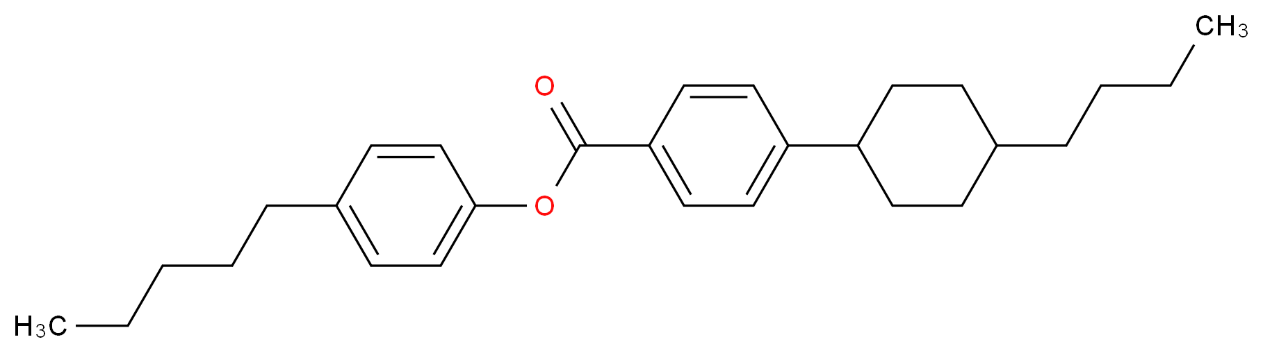 4-pentylphenyl 4-(4-butylcyclohexyl)benzoate_分子结构_CAS_90937-41-0