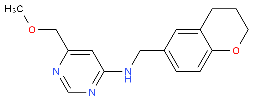 N-(3,4-dihydro-2H-chromen-6-ylmethyl)-6-(methoxymethyl)pyrimidin-4-amine_分子结构_CAS_)