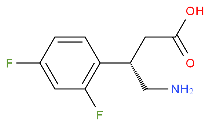 (S)-4-amino-3-(2,4-difluorophenyl)butanoic acid_分子结构_CAS_1260609-83-3)